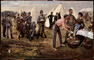 Images Dated 7th June 2016: The Artists Rifles in Camp, 1884