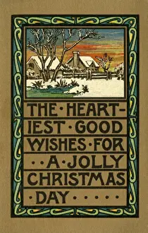 Crafts Prints: Arts & Crafts style Xmas card