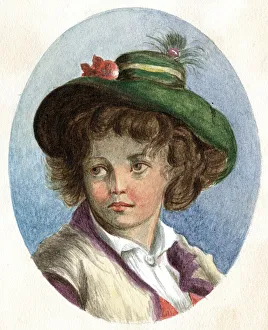 Auerbach Collection: Artwork by Florence Auerbach, boy in a hat