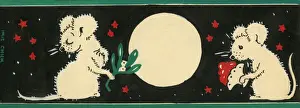 Posy Prints: Artwork suggestion for Party Tableware - Two Christmas Mice