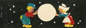 Tableware Prints: Artwork suggestion for Party Tableware - Two Dutch children