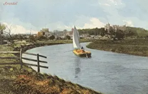 Arundel - River Arun and barge