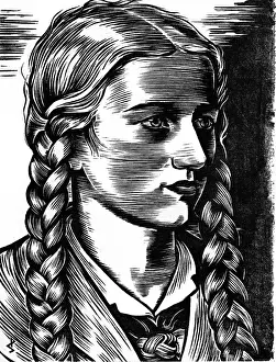 Rendering Prints: Aryan girl with plaits