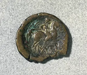 Coinage Prints: As. Reverse. Ibero-roman. Bronze. Rider. Mint of Ilduro (Ma