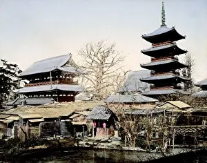 Asakusa Prints: Asakusa, Tokyo Japan circa 1880s. Date: circa 1880s