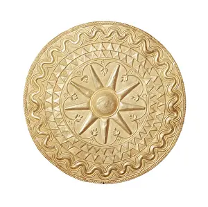 Turn Prints: Asante gold disc. s. XIX. Ashanti art. Jewelry