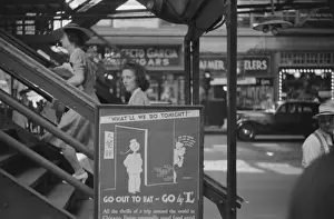 Ascending steps of El, Chicago, Illinois