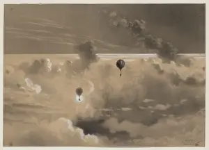 Tissandier Prints: Ascension du 26 septembre 1876, 700 metres
