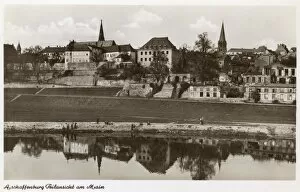 River Bank Collection: Aschaffenburg on the River Main, Germany