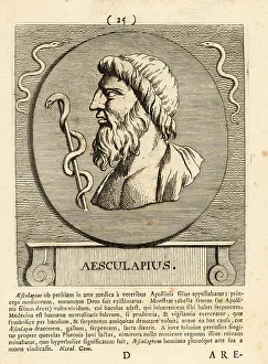 Gods And Heroes Prints: Asclepius, god of medicine in ancient Greek mythology