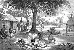 Fought Prints: An Ashanti village before the 2nd Ashanti war in 1873