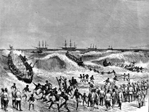 Secure Prints: The Ashanti War (1873-74) - Landing troops on the Gold Coast