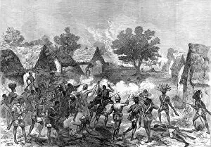 The Ashanti War (1873-74) - Storming a village