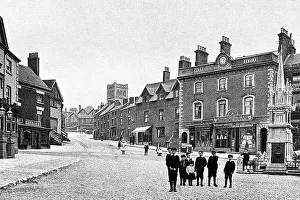 Ashbourne Prints: Ashbourne Market Place and Buxton Road early 1900s