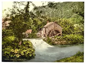 Mill Prints: Ashford, old mill, Derbyshire, England