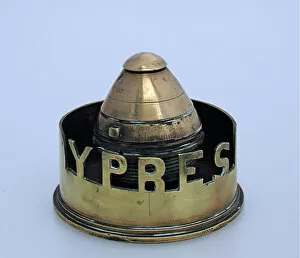 Ashtray Collection: Ashtray made from an 18 pounder shell case - YPRES
