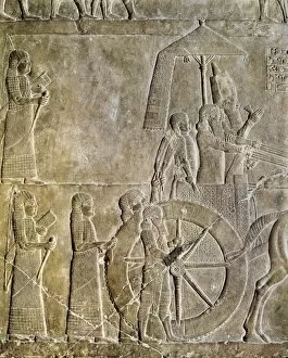 Ashurbanipal on his chariot