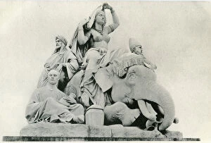 Stuart Collection: Asia, detail of the Albert Memorial, London