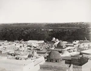 Archiecture Prints: Assiout, Asyut, Egypt, Arab cemetery and the town