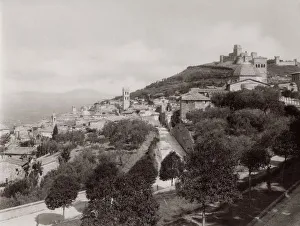 Transportation System Prints: Assisi, Umbria, Italy, view of the town