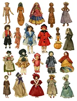 Assorted dolls