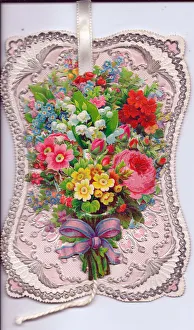 Images Dated 14th June 2018: Assorted flowers on a greetings card