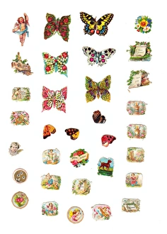 Images Dated 13th November 2015: Assorted images on 33 Victorian scraps