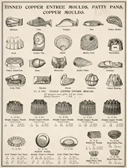 Utensil Prints: An assortment of copper moulds
