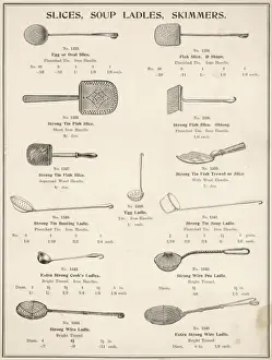 Slices Prints: An assortment of slices, soup ladles and skimmers