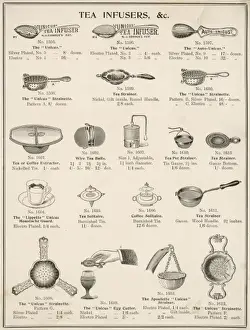 Utensil Prints: An assortment of tea infusers