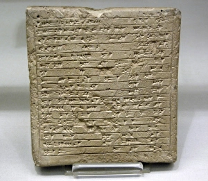 Images Dated 4th April 2008: Assyrian commemorative tablet about the construction of a pr