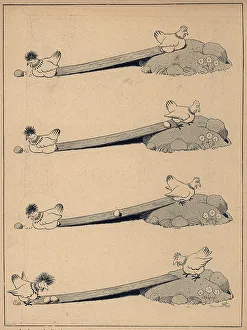 Hens Prints: The Two Astonished Hens