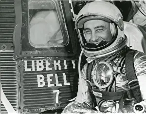 Attempt Prints: Astronaut Virgil ?Gus? Grissom beside his Mercury space?