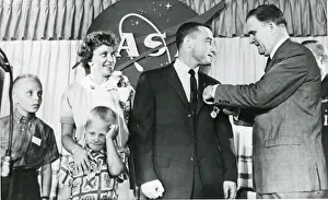 News Prints: Astronaut Virgil ?Gus? Grissom receives the NASA Distin?