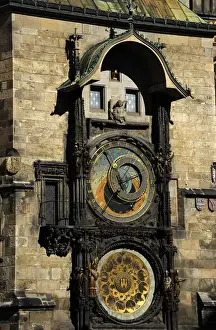 Astrological Prints: Astronomical Clock. Old Town Hall. Prague. Czech Republic