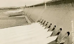 Embankment Prints: Aswan High Dam across the Nile, Egypt