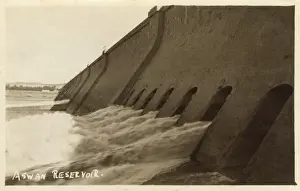 Masonry Prints: Aswan Low Dam and Reservoir