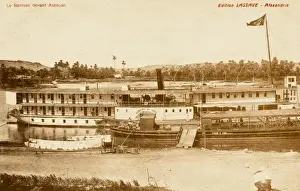 Operator Prints: Aswan - Scene on the River Nile with Paddlesteamer