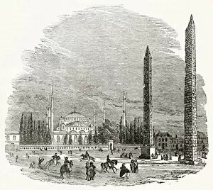 Images Dated 9th July 2021: The At-Meidan racecourse and pillars, Constantinople (Istanbul), Turkey