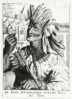 Inca Prints: ATAHUALLPA (1502-1533). Inca king (1532-1533)
