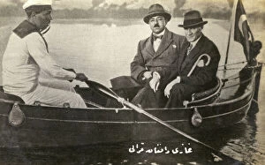 Khan Collection: Ataturk and Amanullah Khan in a rowing boat - 1928