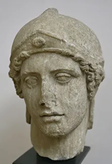 Athena Prints: Athena. Head of a marble statue. 2nd century AD