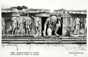 Carvings Prints: Athens, Greece - Relief sculptures - Theatre of Dionysus