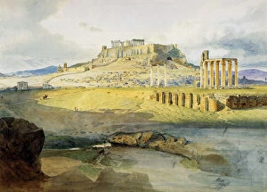Olympian Gallery: Athens from Southeast with Temple of Olympian Zeus 1835 Date: 1835