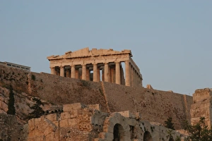 Images Dated 22nd August 2005: Athens. View of the Acropolis. Parthenon. Sunset