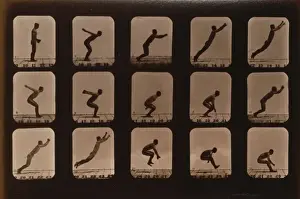 Leaps Prints: Athletes. Standing leaps