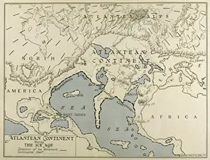 Continent Prints: Atlantean Continent Map