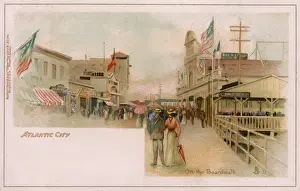 Boardwalk Prints: Atlantic City, USA - On the Boardwalk