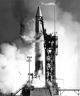 Surveyor Prints: An Atlas-Centaur 4 lifts off