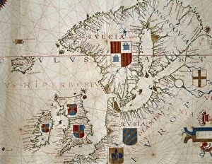 Swede Gallery: Atlas by Fern㯠Vaz Dourado, 1571. Chart 1: Northern